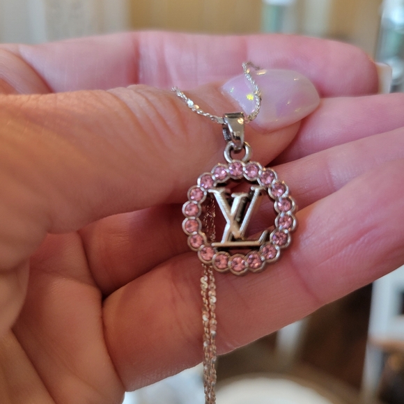 Authentic Louis Vuitton Rhinestone Charm Necklace - Picture 6 of 7